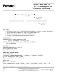 Thumbnail of document Data Sheet - 4741 .025 Sq Receptacle